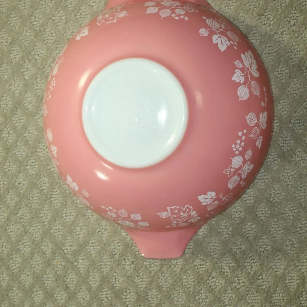 Pyrex Pink Gooseberry Cinderella Mixing Nesting Bowl 4 Qt #444 Vtg - Near Mint
